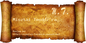 Misztai Teodóra névjegykártya
